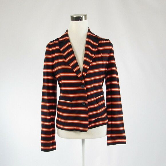 J.Crew black orange striped jacket S - Picture 1 of 8